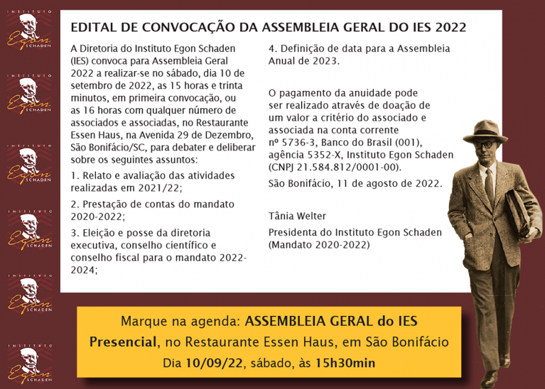 Edital de Convocação da Assembleia Geral do IES 2022