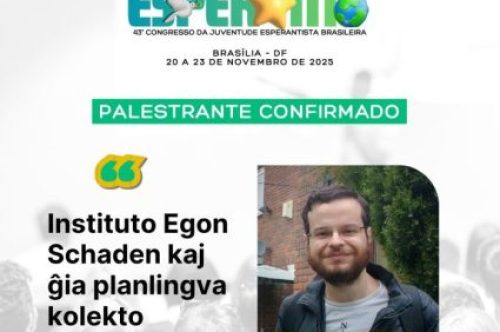 TRAJETÓRIA DO IES É APRESENTADA EM CONGRESSO DE ESPERANTO
